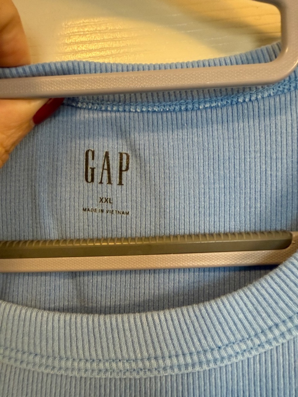 GAP Crew Neck Ribbed Tee Pair - Sky Blue & Mint - Picture 4 of 8